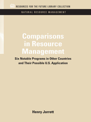 cover image of Comparisons in Resource Management